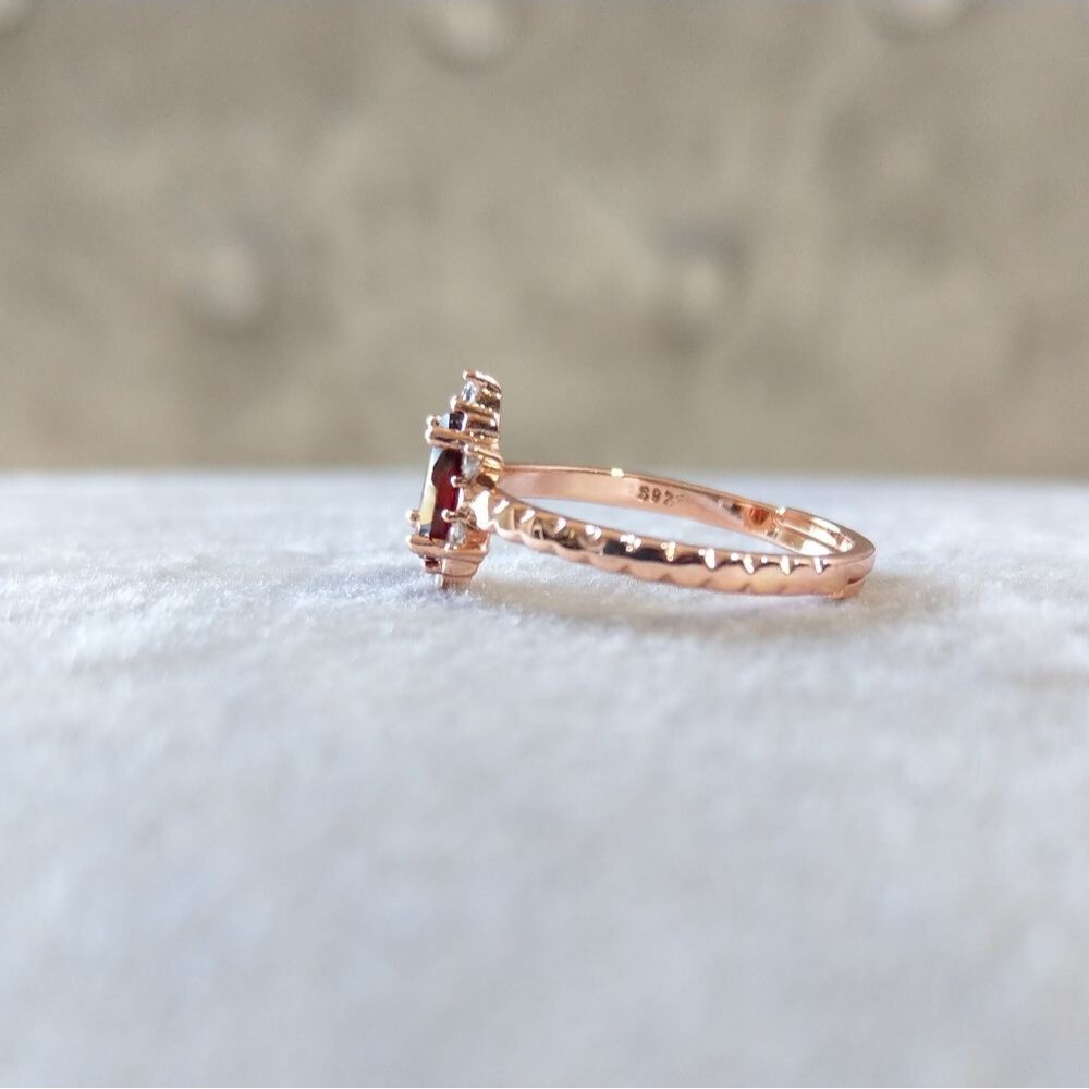 💎NEW💎 NATURAL GARNET 925 SS RING - Picture 7 of 12